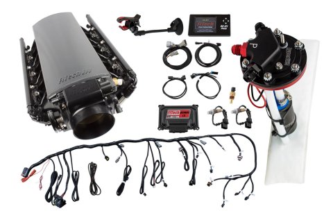 FiTech Ultimate LS Truck EFI 750 HP Fuel Injection Systems with Hy-Fuel 78009 System, EFI, HP, LS1/LS2/LS6, With Transmission Controller, With Tight Fit In-Tank Pump, Kit