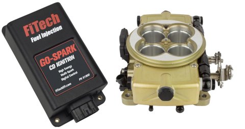 FiTech Go EFI Classic 650 HP Fuel Injection Systems 93020 System, HP, Self-Tuning, Throttle Body, CDI Box, ECM, Gold, Kit thumbnail 1