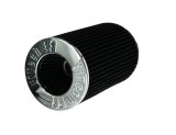 FiTech Cone Style Air Filters 41003 Filter Elements, 4.38 in. Flange, 9.00 in. Length, Dry, Chrome End Cap, LS 102mm Throttle Body, Black, Synthetic, Each thumbnail 1