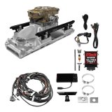 FiTech Ultra Port EFI BBC Systems 30-11-414 Fuel Injection Systems, EFI, Intake Manifold, Gold Throttle Body, ECM, Gasoline, E85, 1000 HP, Chevy, Big Block, Oval Port, Kit thumbnail 1