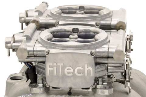 FiTech Go EFI 2x4 625 HP Fuel Injection Systems 30061 System, Dual-Quad Self-Tuning, Throttle Body, Tumble Polished, Injectors, ECM, Kit thumbnail 1