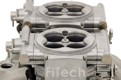 FiTech Go EFI 2x4 625 HP Fuel Injection Systems 30061 System, Dual-Quad Self-Tuning, Throttle Body, Tumble Polished, Injectors, ECM, Kit thumbnail 2