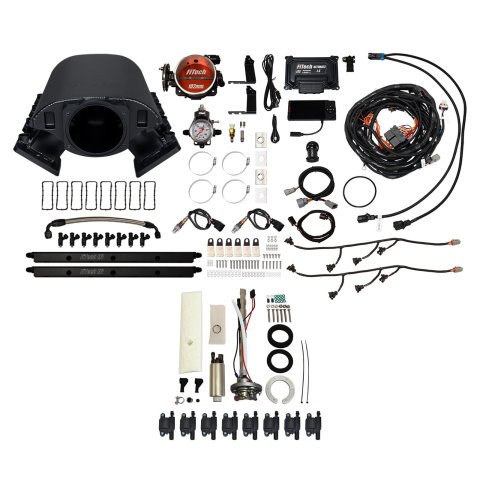 FiTech Ultimate Rebel LS 750 HP EFI Fuel Injection Systems 78791 System, Rebel, HP, Cathedral Port, 102 mm, In-Tank Pump, LS3 Coils, 55 Lb., EV1, With Transmission Controller, Kit