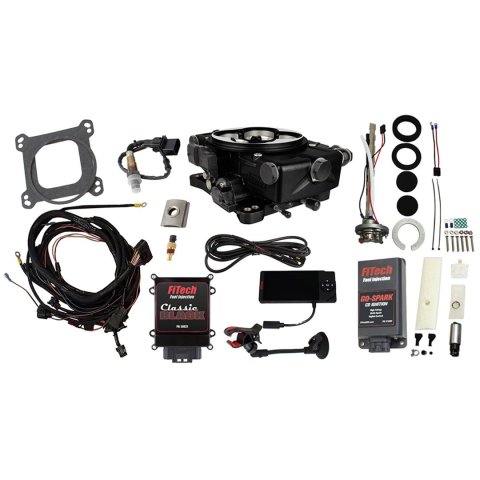 FiTech Go EFI Classic 650 HP System Regulated In-Tank Pump/Go-Spark Fuel Injection Master Kits 96521 Gold With Kit