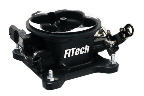 FiTech Throttle Bodies 30032 Bodies, 4150 4 Barrel Mount, Cast Aluminum, Black, 1,000 CFM, Cable Actuation, TPS Sensor, IAC Sensor, MAP Sensor, Each