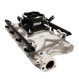 FiTech Ultra Port EFI SBF 351W Systems 30-18-511 Fuel Injection Systems, EFI, Offenhauser VPI, Intake Manifold, Uni Black Throttle Body, ECM, Gasoline, E85, 500 HP, Ford, 351W, Kit thumbnail 2