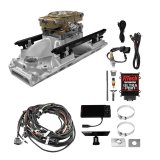 FiTech Ultra Port EFI BBC Systems 30-11-614 Fuel Injection Systems, EFI, Intake Manifold, Gold Throttle Body, ECM, Gasoline, E85, 750 HP, Chevy, Big Block, Oval Port, Kit thumbnail 1