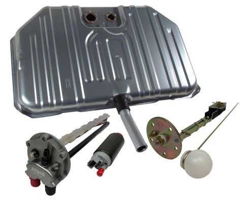FiTech Go EFI Fuel Tank Kits for 1968-1969 CUTLASS, SKYLARK, SPECIAL - 58027 Tank, 20 Gallon, Steel, Silver Powdercoated, Buick, Oldsmobile, Kit