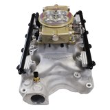 FiTech Ultra Port EFI SBF 351W Systems 30-18-514 Fuel Injection Systems, EFI, Offenhauser VPI, Intake Manifold, Gold Throttle Body, ECM, Gasoline, E85, 500 HP, Ford, 351W, Kit thumbnail 3