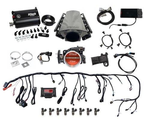 FiTech Ultimate LS EFI 500 HP Fuel Injection Systems with Force 75212 System, LS, HP, Multi-port, Rectangular Port Heads, Fuel, Transmission Controller, Fuel, Kit