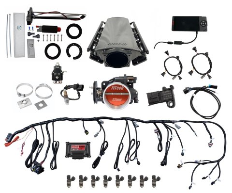 FiTech Ultimate LS EFI 500 HP Fuel Injection Systems with Go In-Tank Module 76211 System, LS, HP, Multi-port, Rectangular Port Heads, Force Fuel, Fuel, Kit