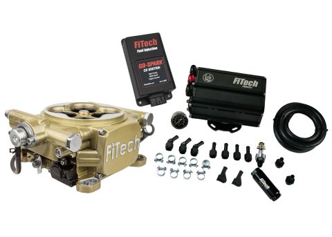 FiTech Easy Street 600 HP EFI System Force Fuel Injection Master Kits 35505 Systems, Classic Gold With Mini Delivery Kit