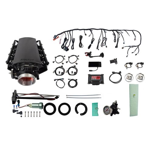 FiTech Ultimate LS EFI 1,000 HP Fuel Injection Systems with Go In-Tank Module 76130 Systems, 1000 System With Short Cathedral Intake & In Tank 440 LPH Pump & Regulator Master Kit
