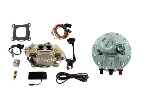 FiTech Fuel Injection Systems 36305 Systems, Easy Street 600 HP Classic Gold EFI System With Go Returnless In-Tank Module Master Kit