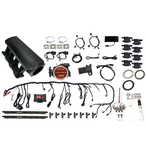 FiTech Ultimate LS 750 HP EFI Long Runner Cathedral Intake Fuel Injection Master Kits 78809 System With Kit
