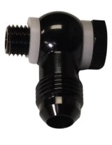 FiTech Go Fuel Adapter Fittings 62018 Fitting, Adapter, AN to Banjo, Straight, Aluminum, Black Anodized, -6 AN, 9/16-24 thread, Each thumbnail 1