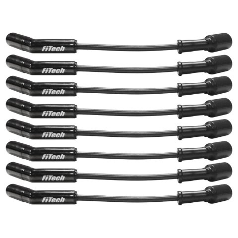 FiTech Go-Spark Ceramic Spark Plug Wire Sets 90011 Wires, Go-Spark, Pre-Made, Ceramic, Black, 8mm, Spiral Core, 135 Degree Boots, LT Engine, Set thumbnail 1