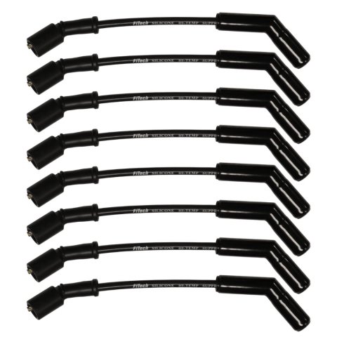 FiTech Go-Spark Ceramic Spark Plug Wire Sets 90011 Wires, Go-Spark, Pre-Made, Ceramic, Black, 8mm, Spiral Core, 135 Degree Boots, LT Engine, Set thumbnail 2