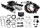 FiTech Ultra Port EFI LS Systems 37015 Fuel Injection Systems, EFI, LS1 Intake Manifold, Black Finish Throttle Body, Gasoline, 750 HP, Chevy, LS, Kit thumbnail 1