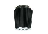 FiTech Cone Style Air Filters 41000 Filter Elements, 4.00 in. Flange, 6.00 in. Length, Dry, Chrome End Cap, LS 92mm Throttle Body, Black, Synthetic, Each thumbnail 2