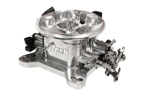 FiTech Throttle Bodies 30035 Bodies, 4150 4 Barrel Mount, Cast Aluminum, Polished, 1,000 CFM, Cable Actuation, TPS Sensor Intergrated , IAC Sensor, MAP Sensor, Each thumbnail 2
