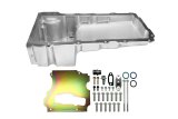 FiTech Plus LS Swap Oil Pans 130101 Pan, Engine Swap, Standard Profile, Cast Aluminum, Polished, 6.00 Quart Capacity, 4.25 in. Stroke Clearance, Chevy, LS, V8, Each thumbnail 3