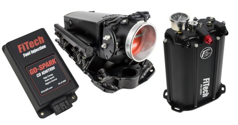 FiTech Ultra Ram EFI 650 HP Force Fuel/Go-Spark Fuel Injection Master Kits 93531 System, 550 HP, 92mm Throttle Body, Delivery System, CDI Box, Chevy, Small Block, Kit