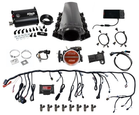FiTech Ultimate LS EFI 750 HP Fuel Injection Systems with Force 75208 System, HP, Multiport, Tall Intake for Truck Accessories Cathedral Port, Fuel, Kit