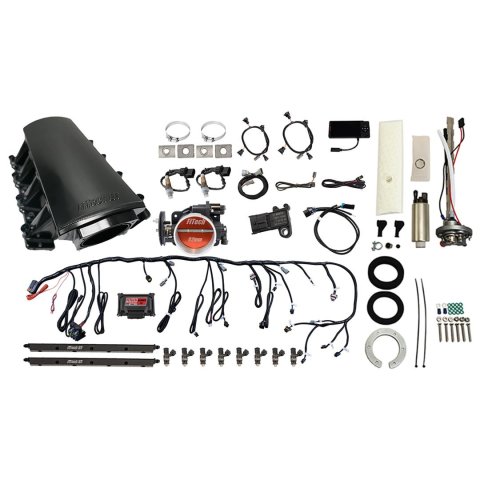 FiTech Ultimate LS 500 HP EFI Short LS7 Port Intake Fuel Injection Master Kits 76616 System With Kit thumbnail 1