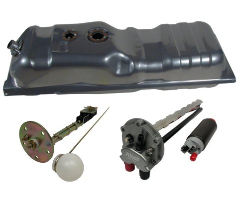 FiTech Go EFI Fuel Tank Kits 58015 Tank, 16 Gallon, Steel, Silver Powdercoated, Chevrolet, GMC, Kit