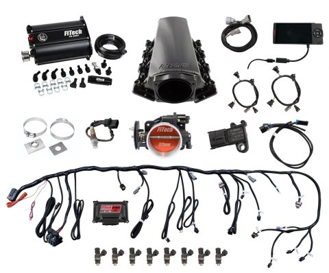 FiTech Ultimate LS EFI 500 HP Fuel Injection Systems with Force 75202 System, HP, Multiport, Cathedral Port, Transmission Controller, Fuel, Kit