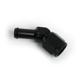 FiTech Go Fuel Adapter Fittings 55011 Fitting and Adapter, Fitting, 45 degree, Aluminum, Black, -6 AN Female AN, 3/8 in. Hose Barb, Each thumbnail 1