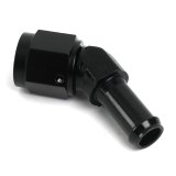 FiTech Go Fuel Adapter Fittings 55011 Fitting and Adapter, Fitting, 45 degree, Aluminum, Black, -6 AN Female AN, 3/8 in. Hose Barb, Each thumbnail 3