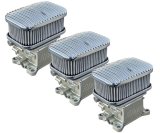 FiTech EFI 3x2 D-Shaped Air Filter Assemblies 42401 Cleaners, Rectangular, Opening, 3 x 2 Systems, Finned Top, Polished, Cotton Gauze Gray Element, with Hardware, Set of 3 thumbnail 5