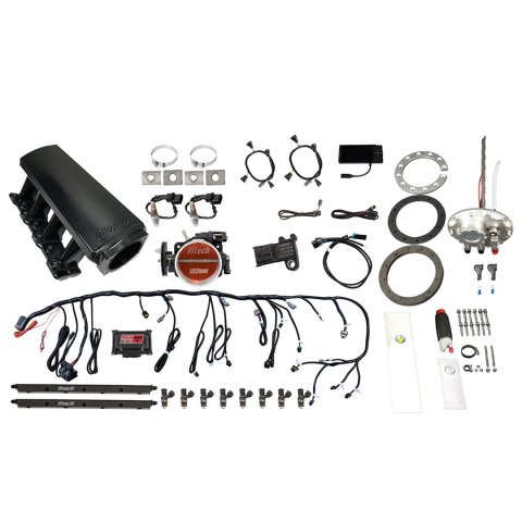 FiTech Ultimate LS 750 HP EFI Long Runner Cathedral Intake Fuel Injection Master Kits 76308 System With Kit