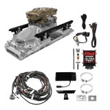 FiTech Ultra Port EFI BBC Systems 30-11-514 Fuel Injection Systems, EFI, Intake Manifold, Gold Throttle Body, ECM, Gasoline, E85, 500 HP, Chevy, Big Block, Oval Port, Kit thumbnail 1