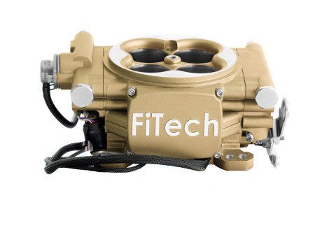 FiTech Easy Street 600 HP EFI Systems 30005 Fuel Injection System, Self-Tuning, Throttle Body, Gold, Injectors, ECM, Kit