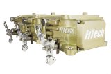 FiTech Go EFI 3x2 Tri Power 600 HP Fuel Injection Systems 39610 System, Power, HP, Self-Tuning, Throttle Body, Classic Gold, Kit thumbnail 2