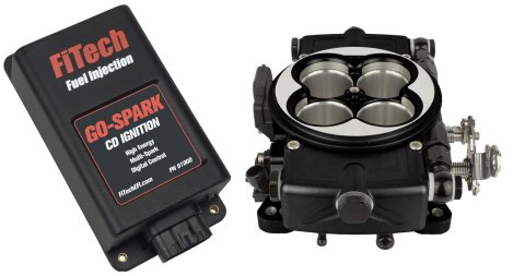 FiTech Go EFI Classic 550 HP Fuel Injection Systems 93021 System, HP, Self-Tuning, Throttle Body, CDI Box, ECM, Black, Kit
