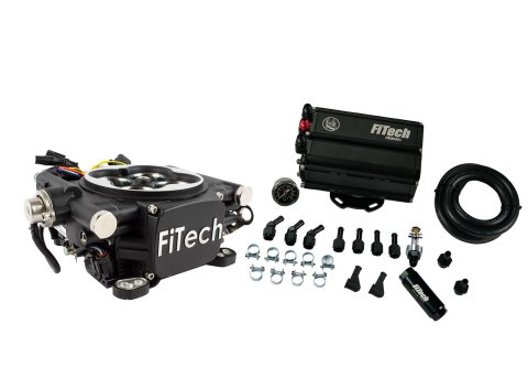 FiTech Go EFI 4 600 HP Self-Tuning Fuel Injection Systems 35502 Systems, Matte Black System With Force Mini Delivery Master Kit thumbnail 1
