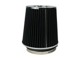 FiTech Cone Style Air Filters 41002 Filter Elements, 4.38 in. Flange, 6.00 in. Length, Dry, Chrome End Cap, LS 102mm Throttle Body, Black, Synthetic, Each thumbnail 1
