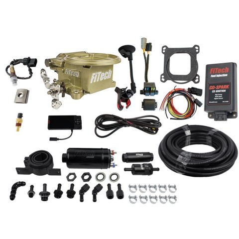 FiTech Go EFI 2-Barrel 400 HP System/Go-Spark Fuel Injection Master Kits 93191 2 Barrel Classic Gold System With Kit Inline Pump Delivery thumbnail 2