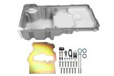 FiTech Plus LS Swap Oil Pans 130002 Pan, Engine Swap, Medium Profile, Cast Aluminum, Satin, 6.20 Quart Capacity, 3.62 in. Stroke Clearance, Chevy, LS, V8, Each thumbnail 1