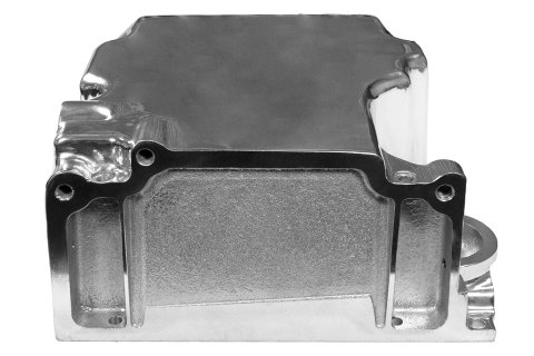 FiTech Plus LS Swap Oil Pans 130103 Pan, Engine Swap, Ultra Low Profile, Cast Aluminum, Polished, 6.10 Quart Capacity, 4.00 in. Stroke Clearance, Chevy, LS, V8, Each