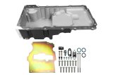FiTech Plus LS Swap Oil Pans 130202 Pan, Engine Swap, Medium Profile, Cast Aluminum, Black, 6.20 Quart Capacity, 3.62 in. Stroke Clearance, Chevy, LS, V8, Each thumbnail 1