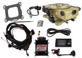 FiTech Go EFI Classic 650 HP Fuel Injection Systems 30020 Systems, HP, Gold Finish Throttle Body, ECM, 4-barrel Square Bore Mounting Flange, E85, Gasoline, Kit thumbnail 1