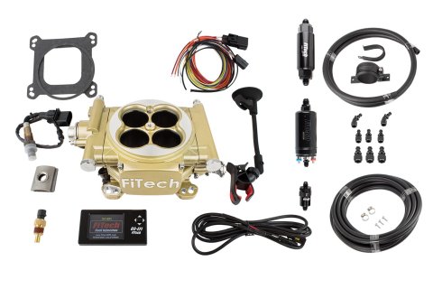 FiTech Easy Street 600 HP EFI System Fuel Injection Master Kits 31005 System, Street, Gold Throttle Body, Self Tuning, Up to 600HP, Inline Pump, Kit thumbnail 1