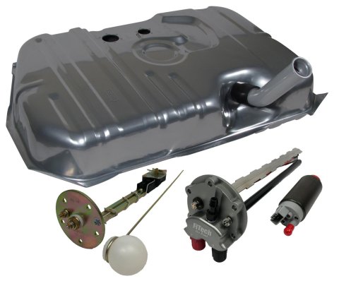 FiTech Go EFI Fuel Tank Kits 58021 Tank, 17 Gallon, Steel, Silver Powdercoated, Oldsmobile, Kit