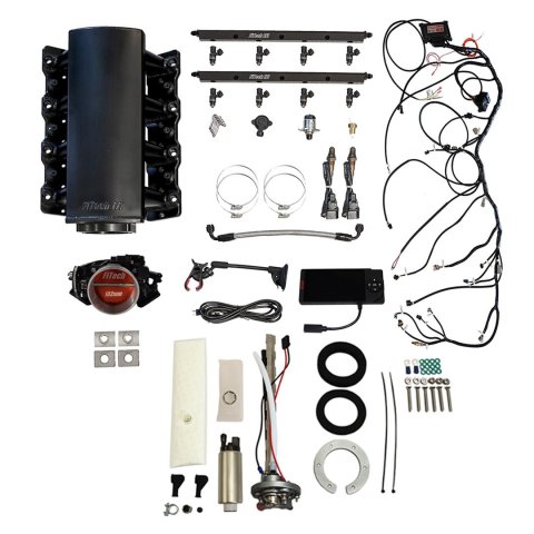 FiTech Ultimate LS 750 HP EFI Short Cathedral Intake Fuel Injection Master Kits 76603 System With Kit