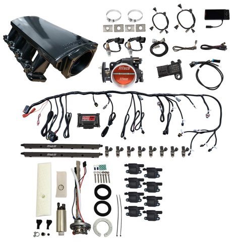 FiTech Ultimate LS 500 HP EFI Short LS3 Port Intake Fuel Injection Master Kits 78712 System With Kit